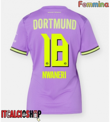 Borussia Dortmund Ethan Nwaneri #18 Terza Maglia Femmina 2026-27 Manica Corta